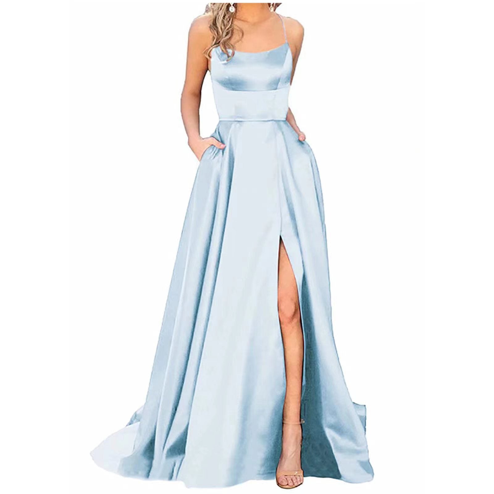 Women’s Shoulder-Hollow Slimming Long Bridesmaid