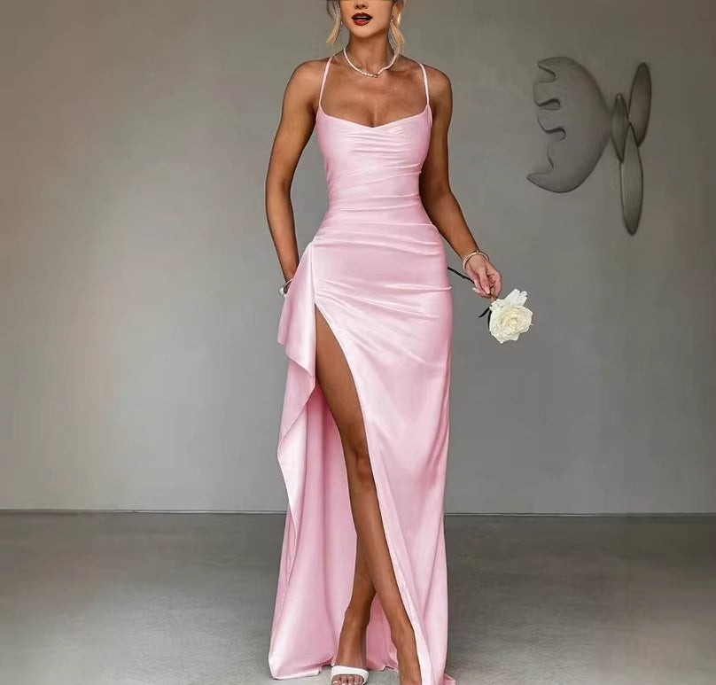 Off-Shoulder Shoulder Strap Maxi