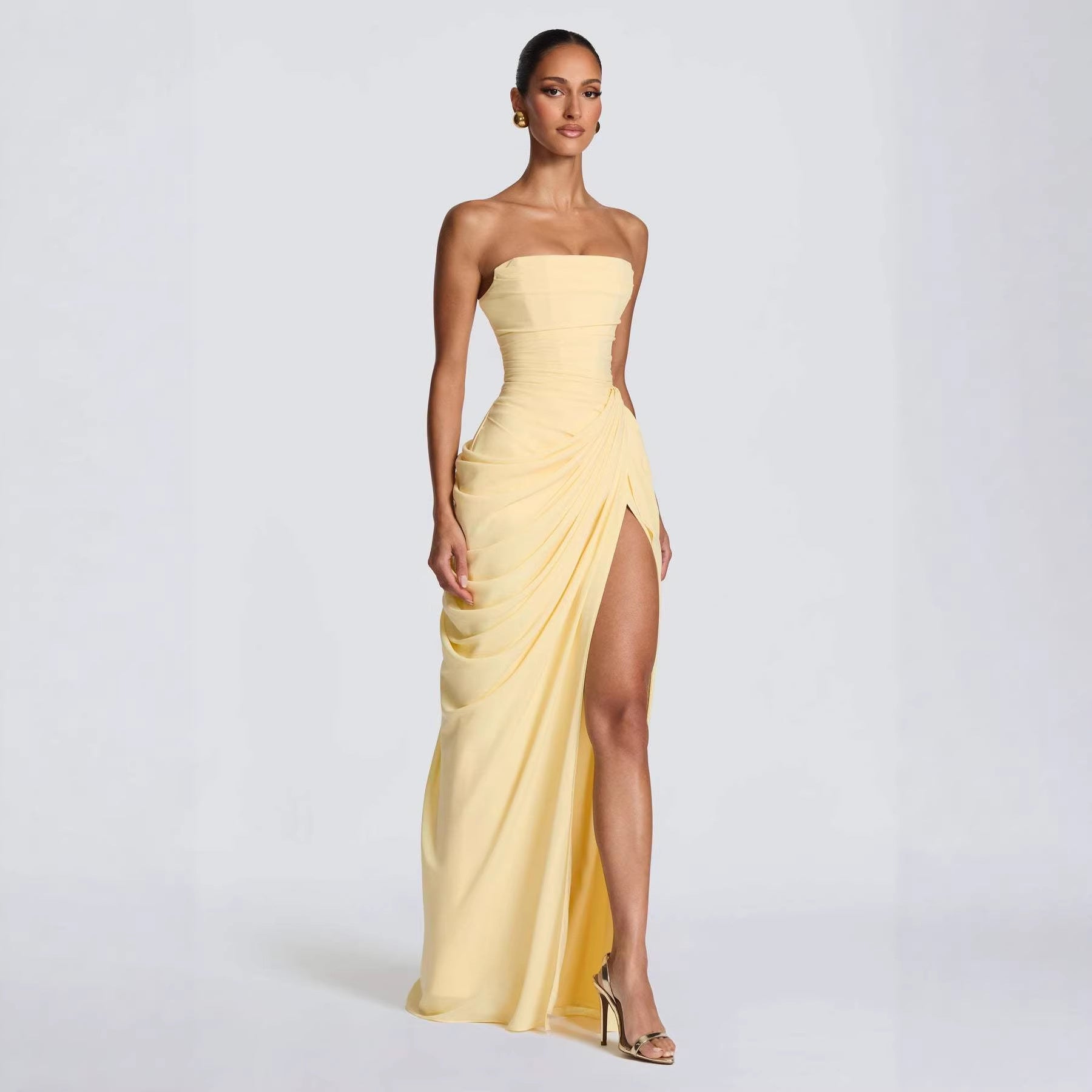 Women’s Tube Top Pleated Maxi