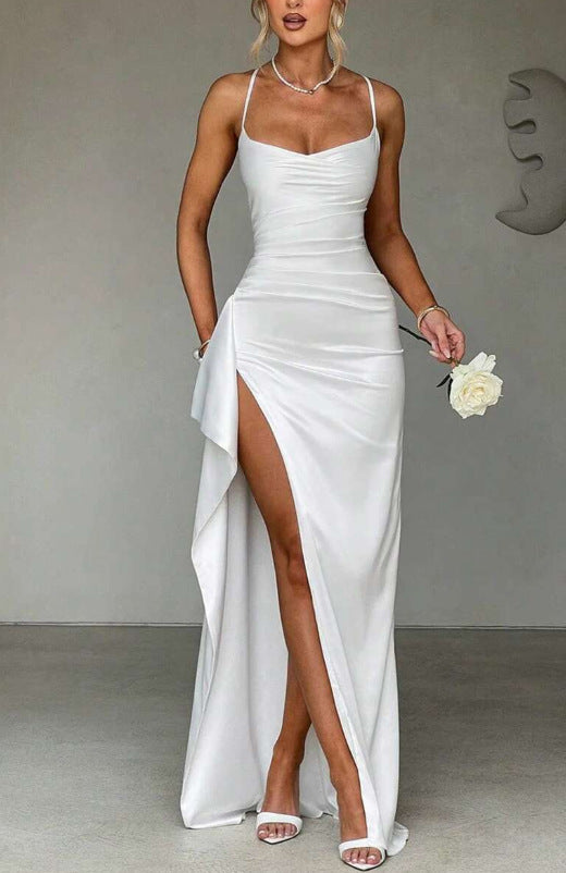 Off-Shoulder Shoulder Strap Maxi