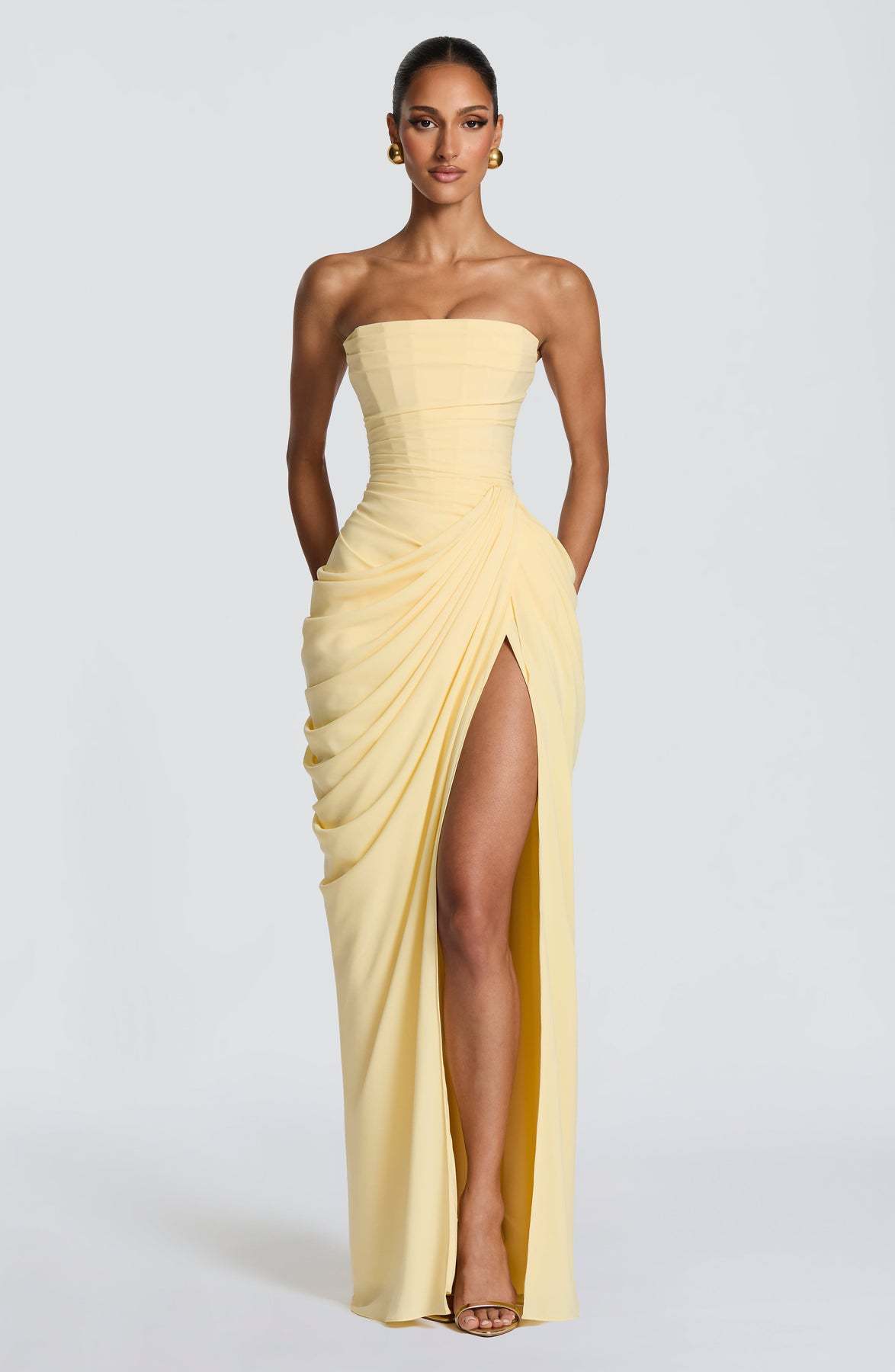 Women’s Tube Top Pleated Maxi