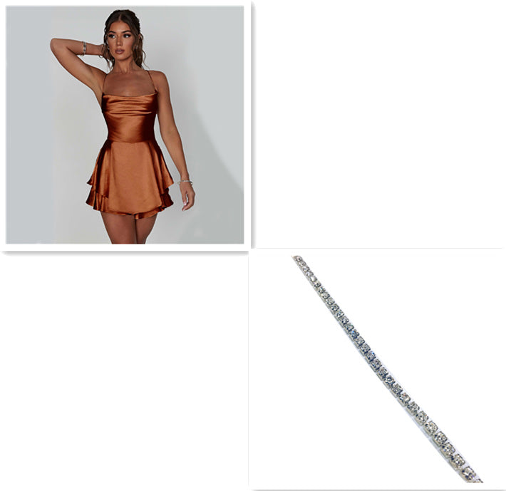Women’s Lace-Up Backless Suspender Dress