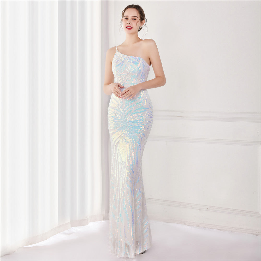 Women’s Sequin Backless Formal Gown