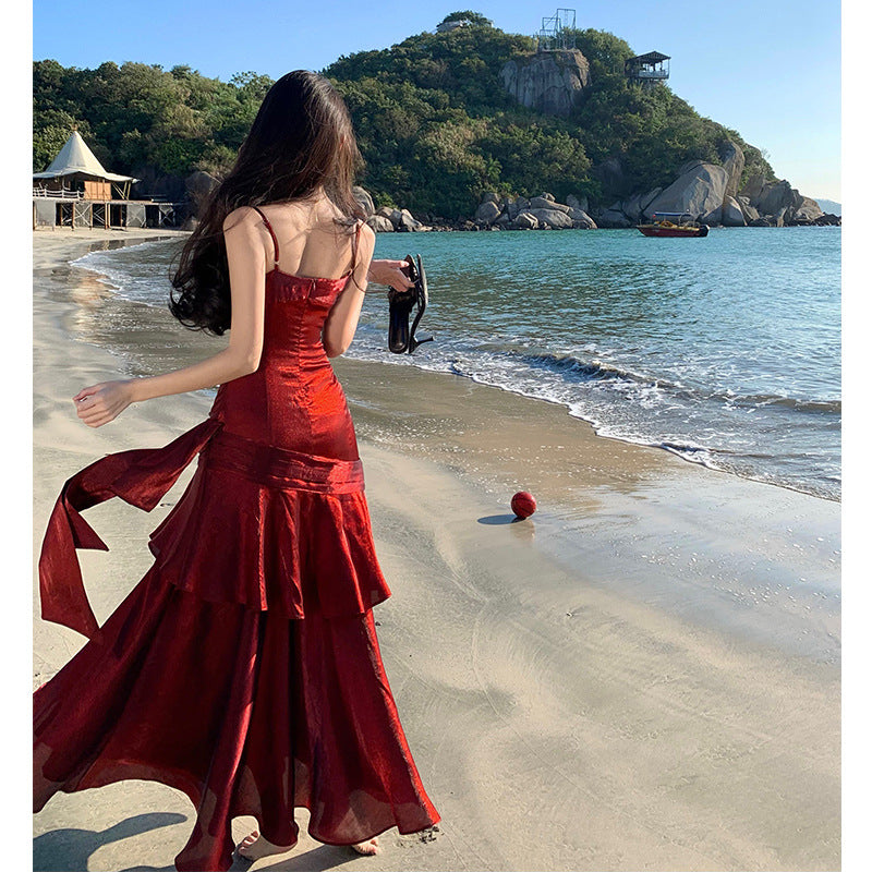 Women’s Spaghetti-Strap Mermaid Gown
