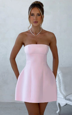 Women’s Solid Color Backless Tube Dress