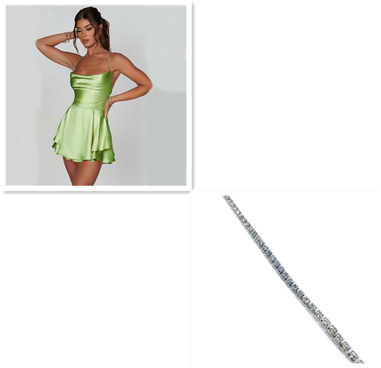 Women’s Lace-Up Backless Suspender Dress