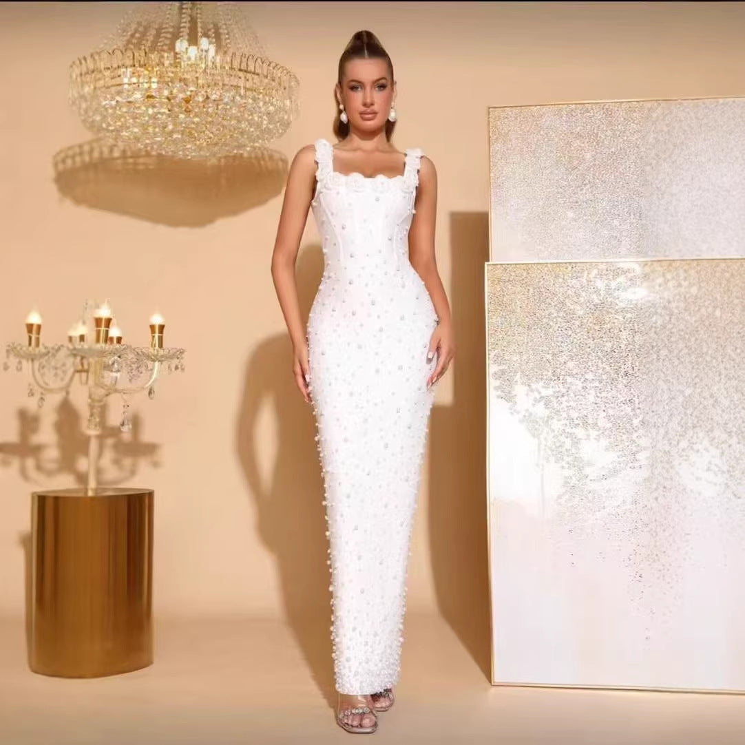 Women’s Floral Beaded Bandage Dress