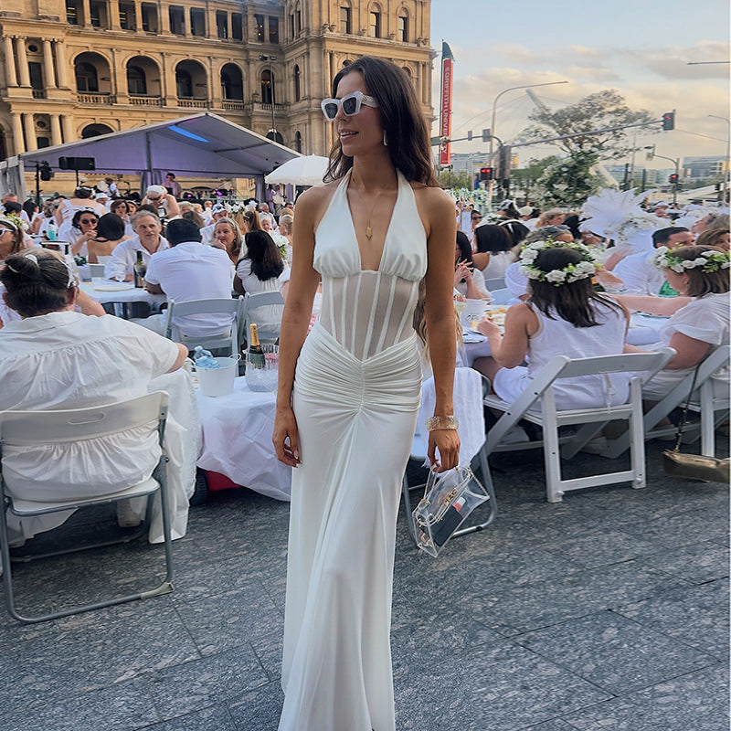 Elegant Backless High-Quality Banquet Dress