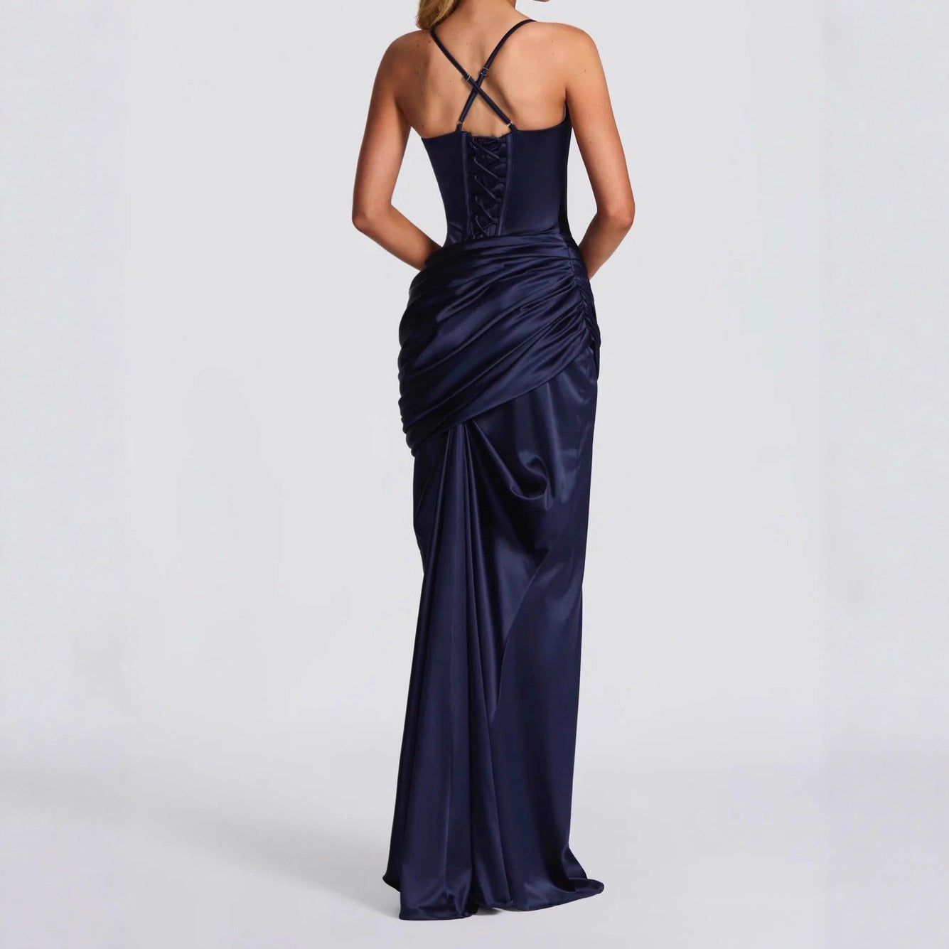 Elegant Figure-Flattering Long Slip Dress