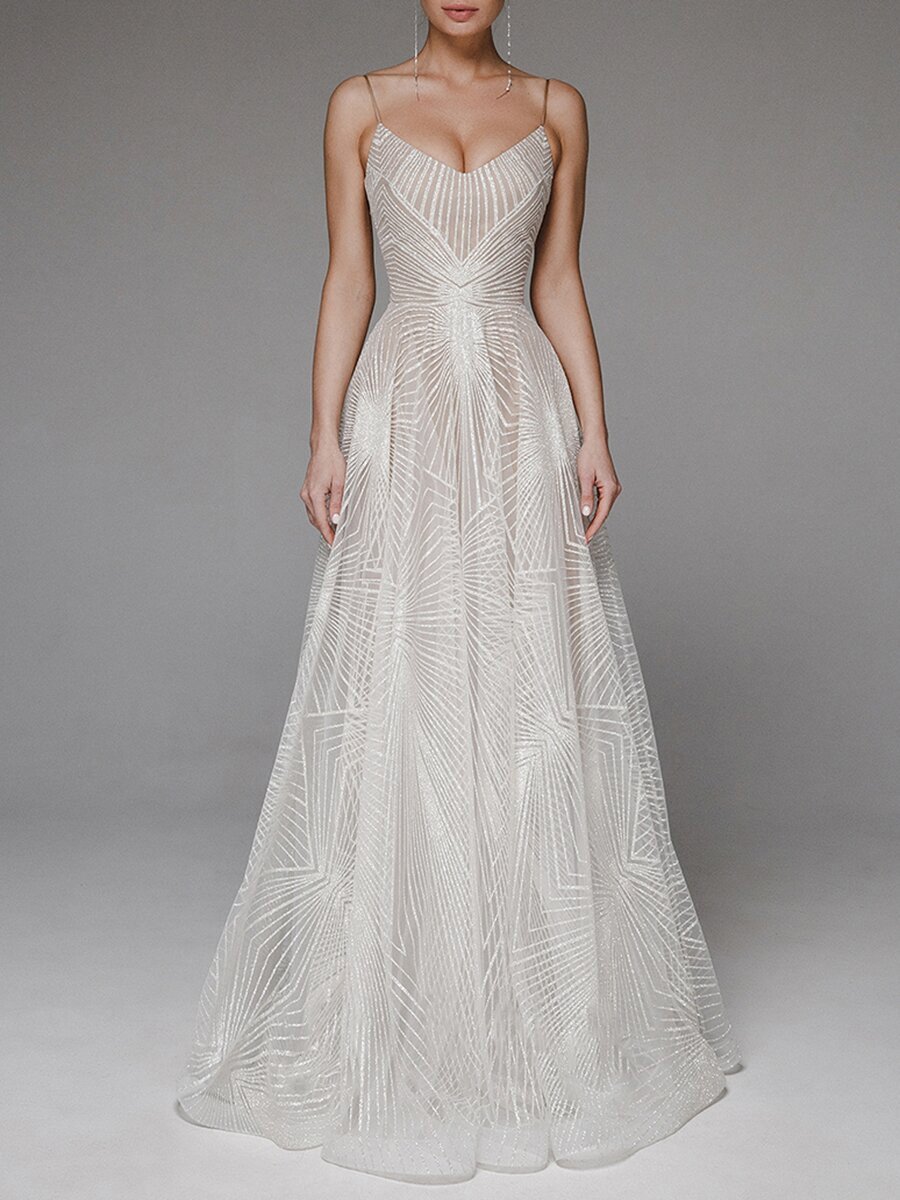 Embroidered Sling Dress Summer Luxe Maxi