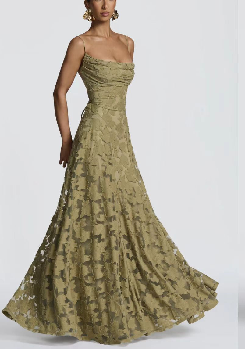 Slim-Fit Sling Backless Lace-Up