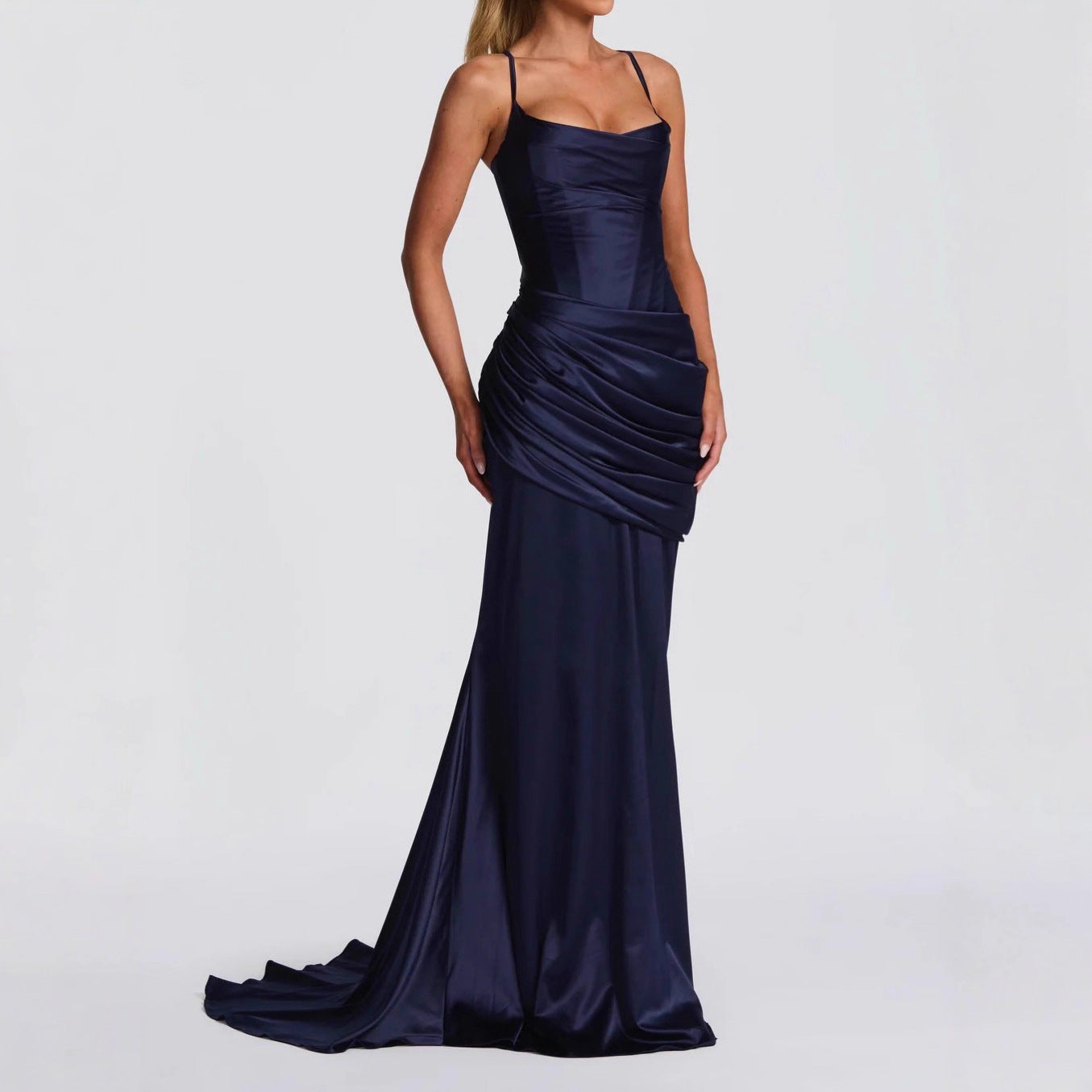 Elegant Figure-Flattering Long Slip Dress