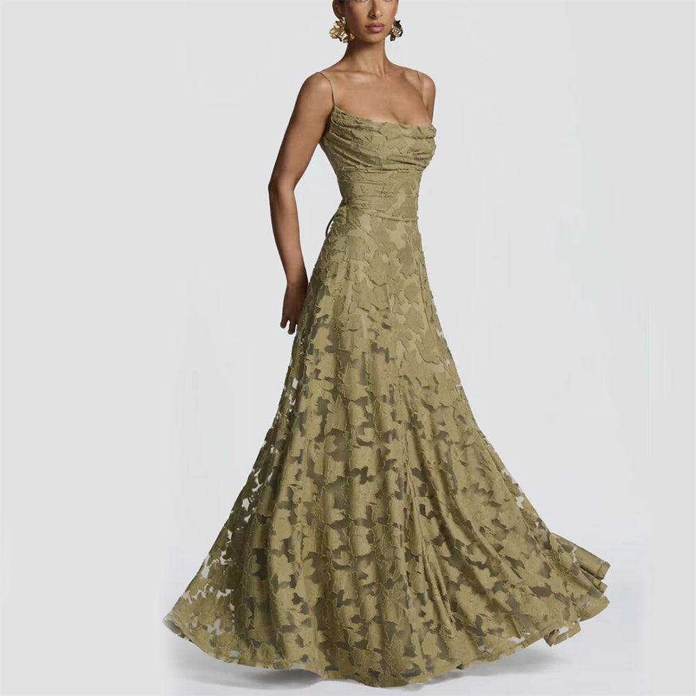 Slim-Fit Sling Backless Lace-Up