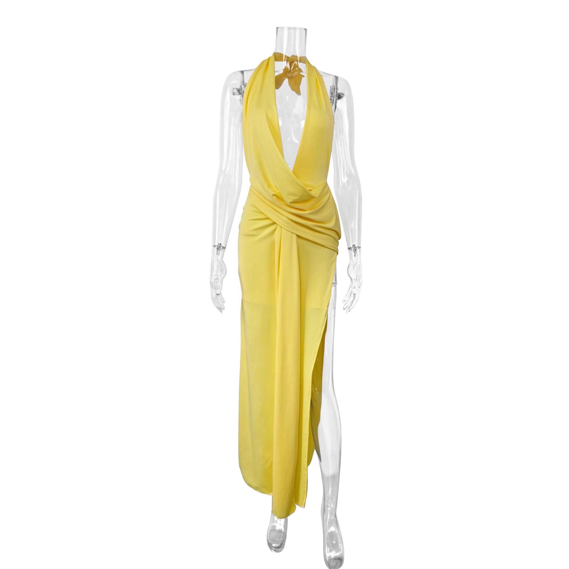 Women’s Elegant Solid Color Midi