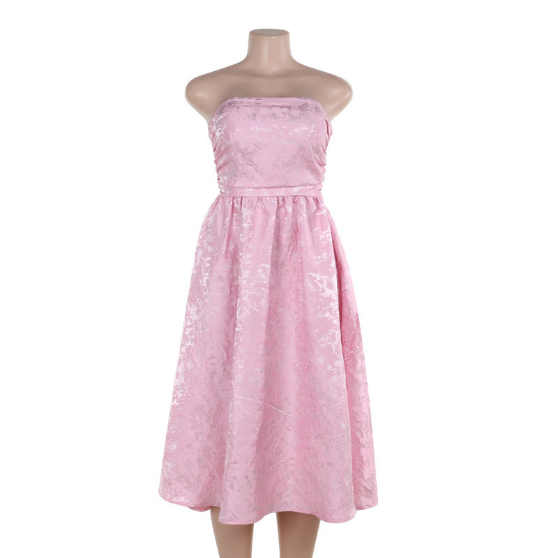 Women’s Jacquard Satin Tube Dress