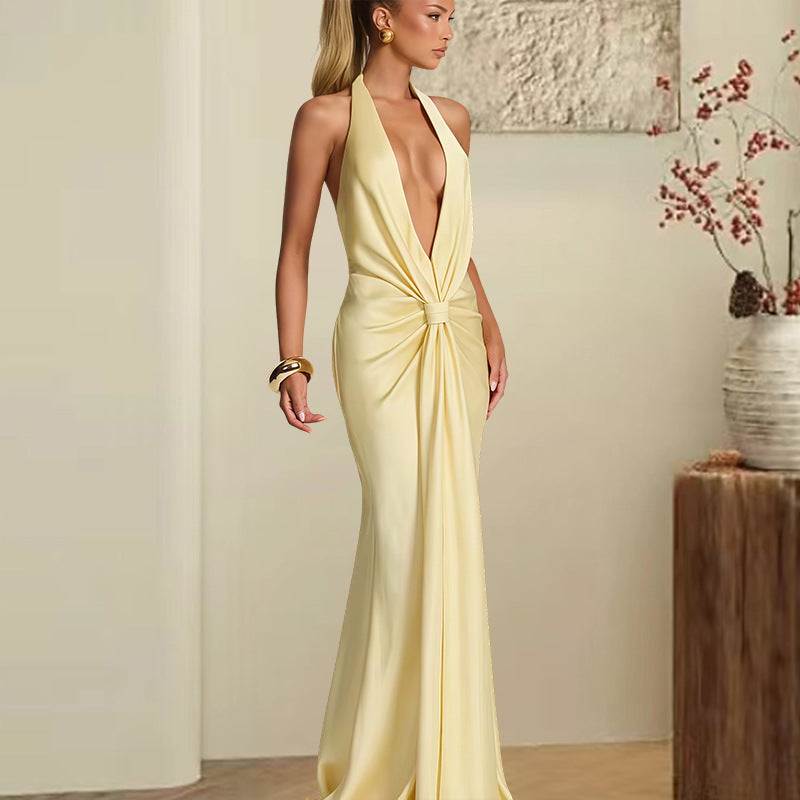 Sexy Waist Cinch Evening Dress