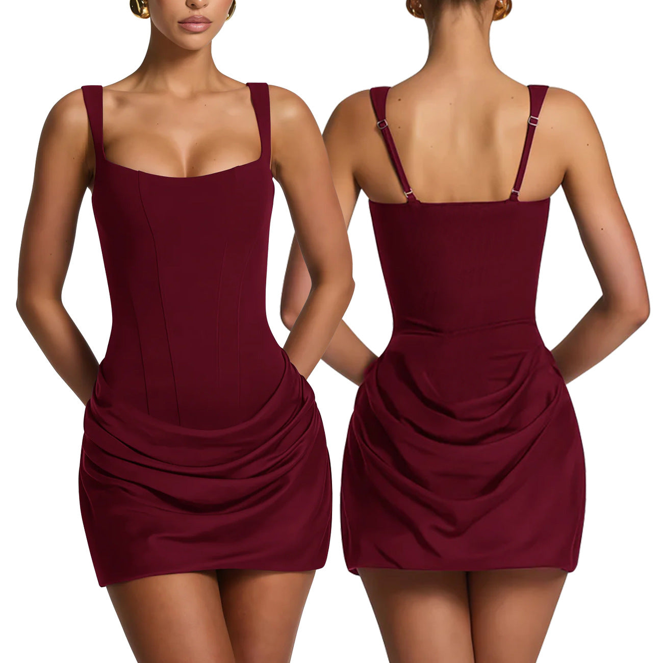 Stylish Strapless Off-The-Shoulder Mini Dress