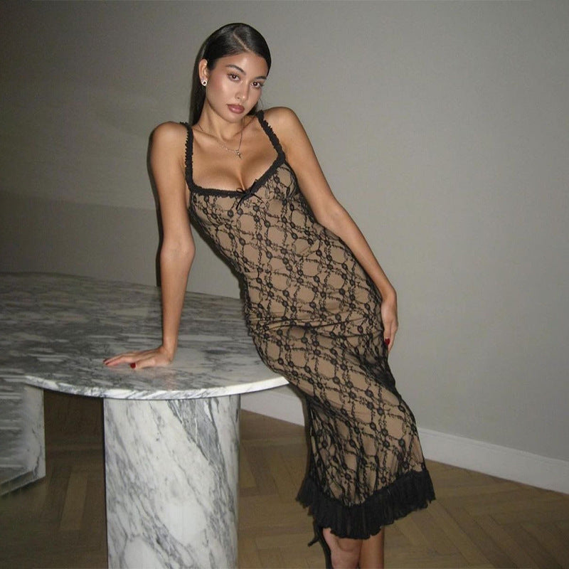 Women’s French Temperament Lace Dress