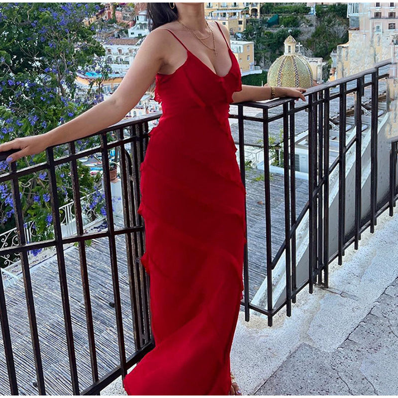 The FLEUR Whispering Chiffon Suspender Gown