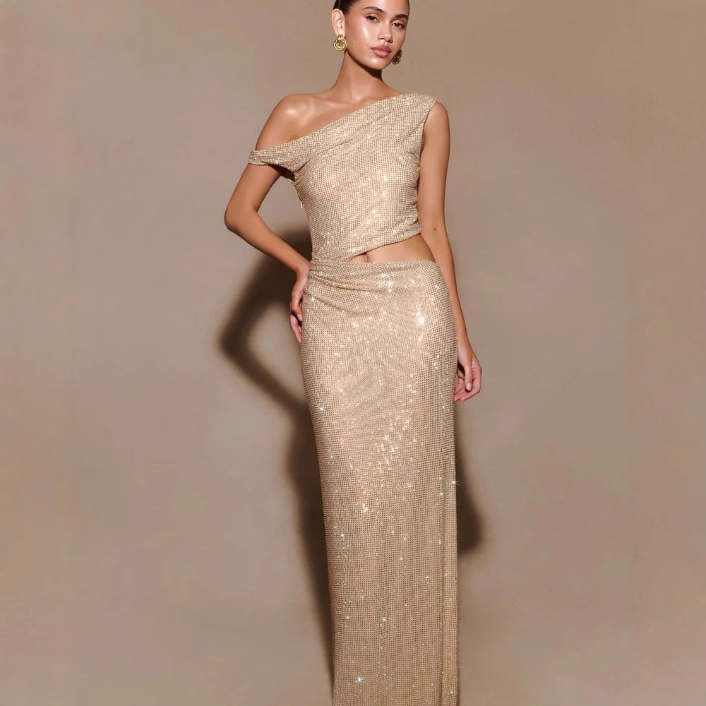Sexy Waist-Leaking Slim Dress