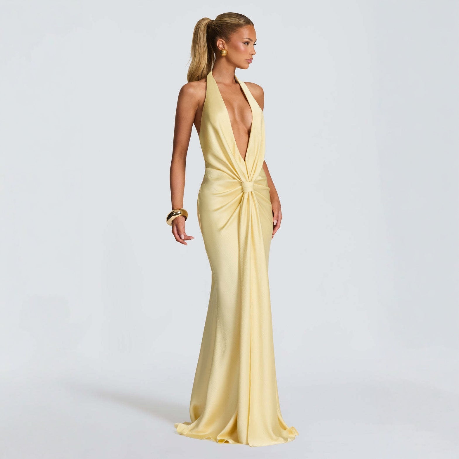 Sexy Snatched-Waist Bodycon Gown