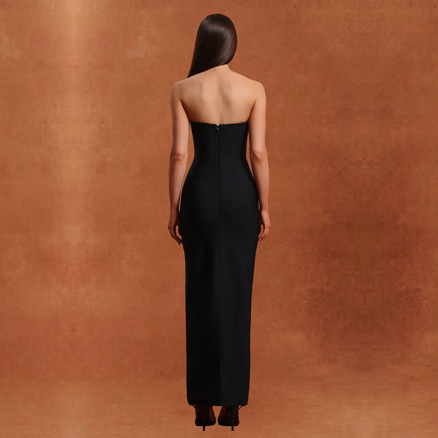 The MAJESTY Hot-Drill Crystal Backless Gown