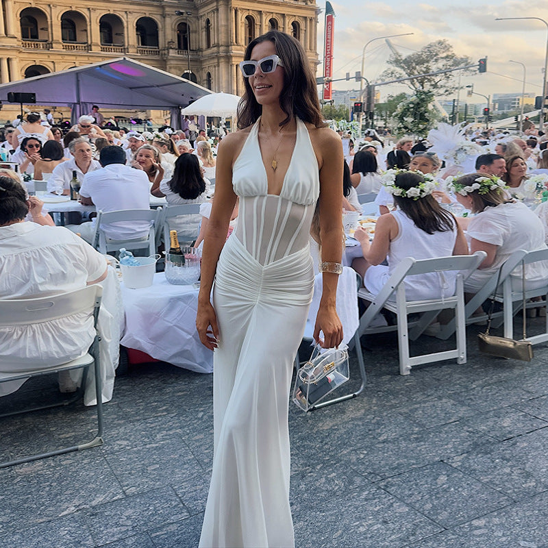 Elegant Backless High-Quality Banquet Dress