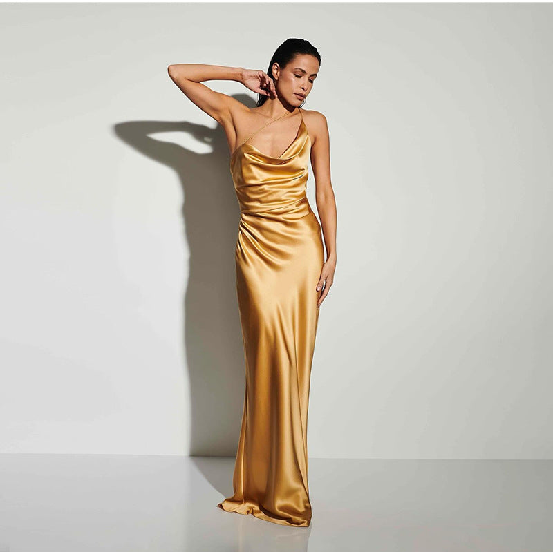 Women’s Pleated Suspender Gown