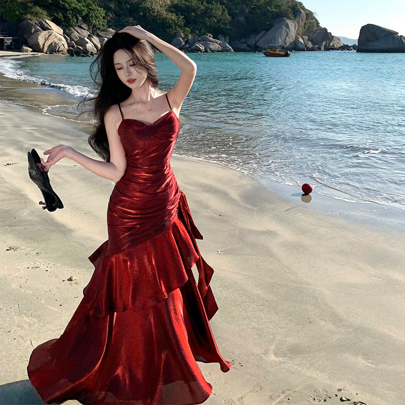 Women’s Spaghetti-Strap Mermaid Gown