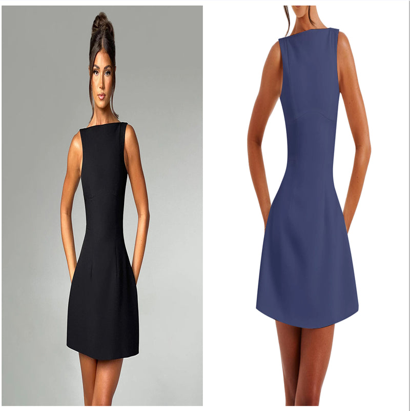 Women’s Sexy Slim-Fit Backless Sleeveless Mini Dress