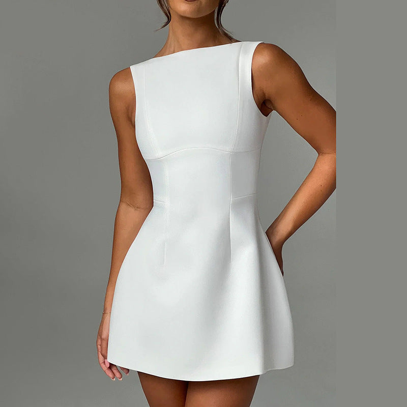 Women’s Sexy Slim-Fit Backless Sleeveless Mini Dress