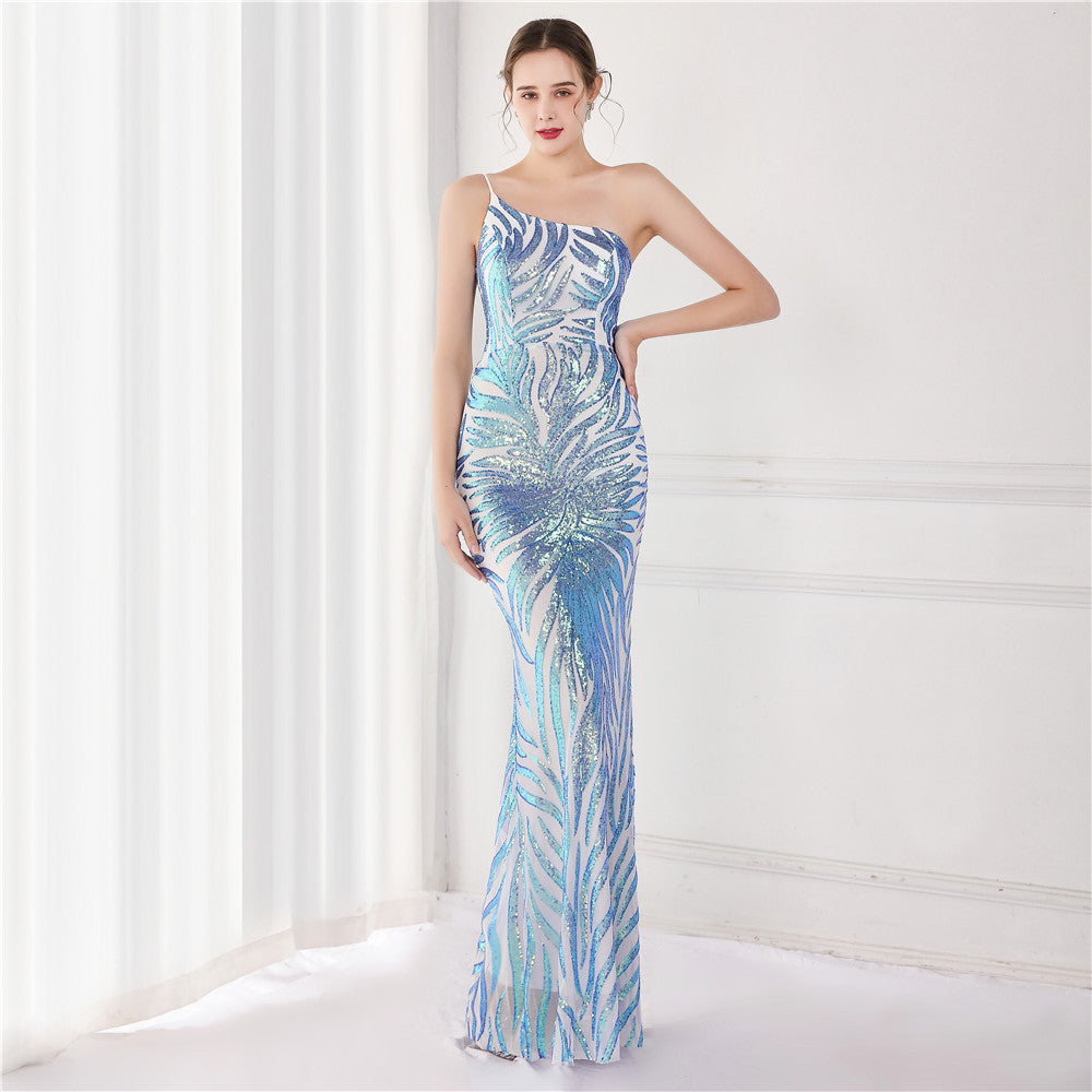 Women’s Sequin Backless Formal Gown