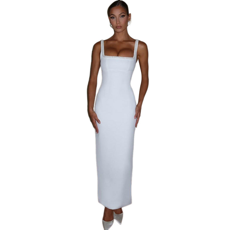French Suspender Backless Hourglass Dress