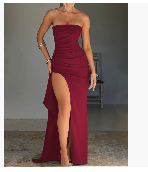 Women’s Temperament Sleeveless Split Dress