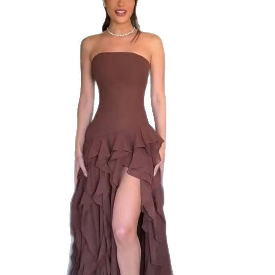 Women’s Ruffle-Trimmed Elegant Gown