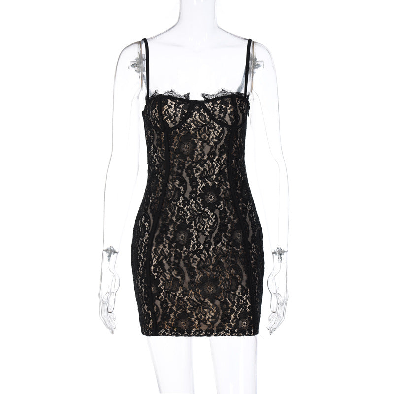 Sexy Backless Hip-Hugging Spaghetti Strap Dress