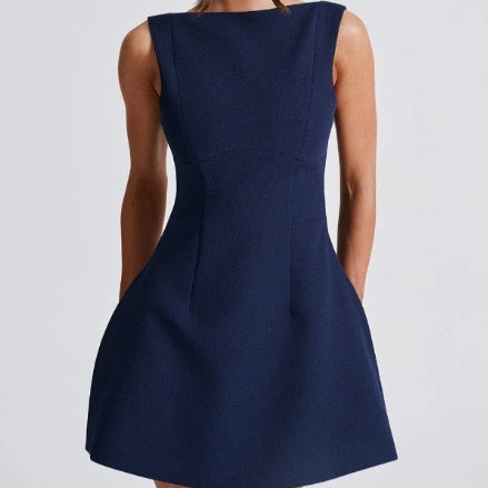 Women’s Sexy Slim-Fit Backless Sleeveless Mini Dress