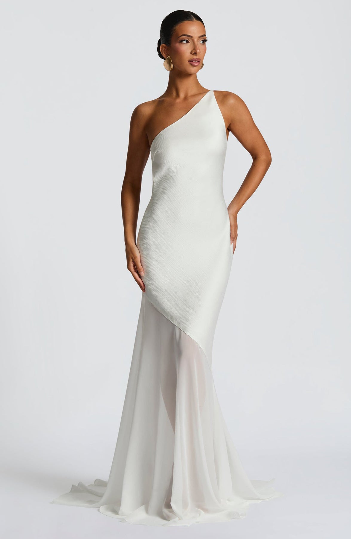 Mesh Figure-Hugging Tie-Up Maxi