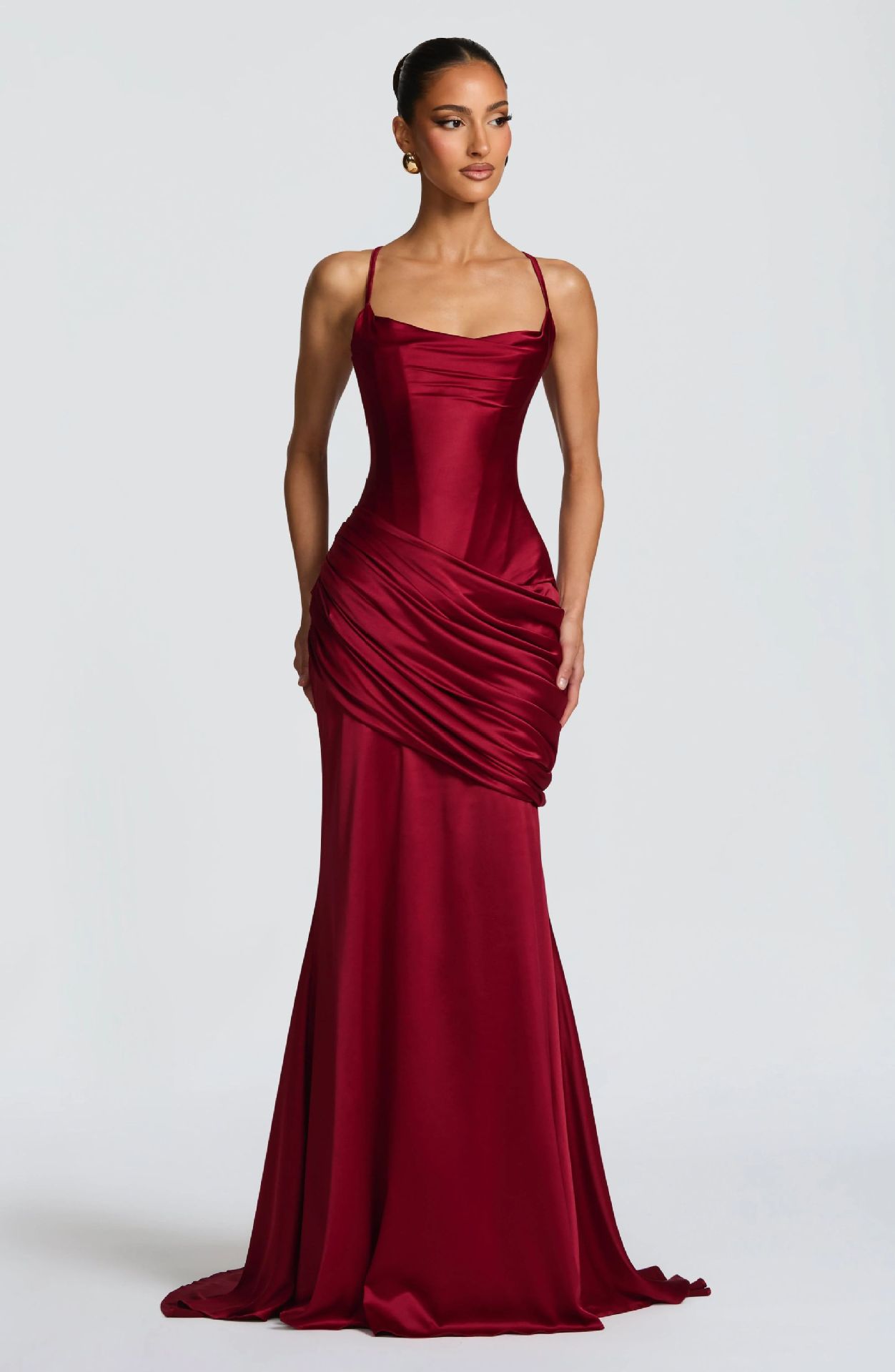 Elegant Figure-Flattering Long Slip Dress