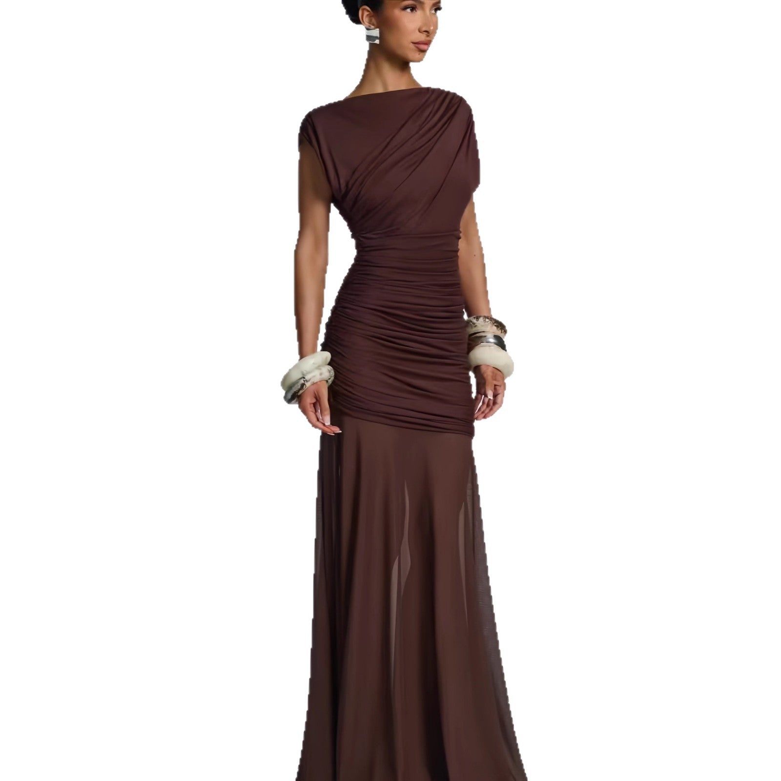 Sexy Irregular Hem Slim-Fit Dress