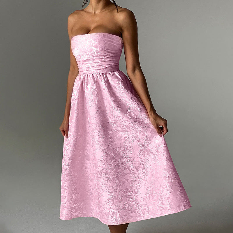 Women’s Jacquard Satin Tube Dress