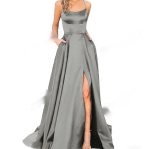 Women’s Shoulder-Hollow Slimming Long Bridesmaid