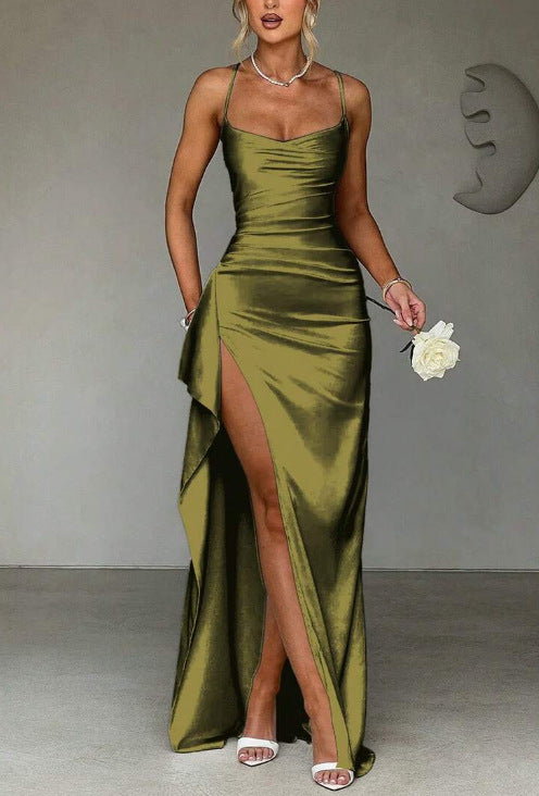 Off-Shoulder Shoulder Strap Maxi