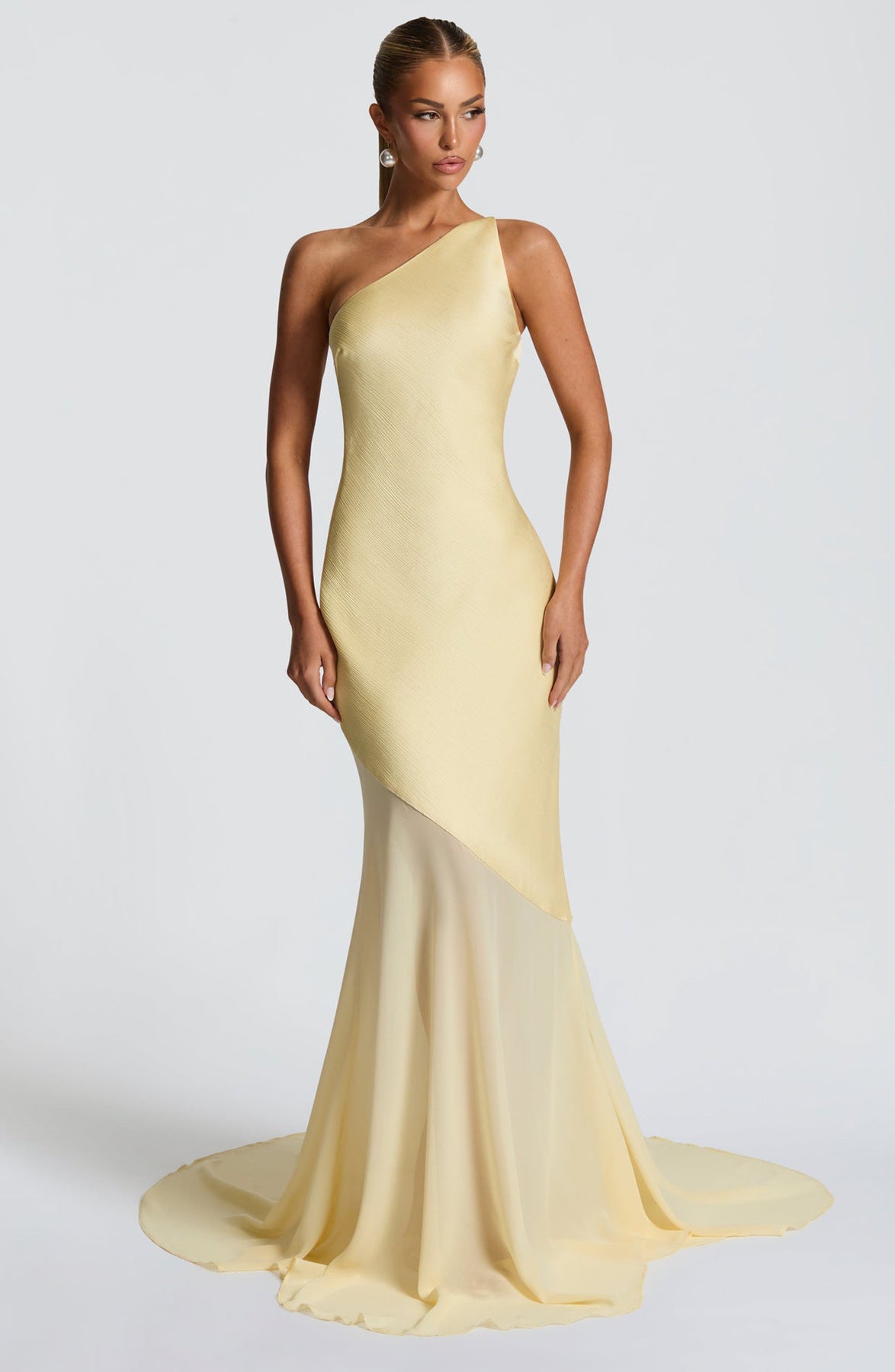 Mesh Figure-Hugging Tie-Up Maxi