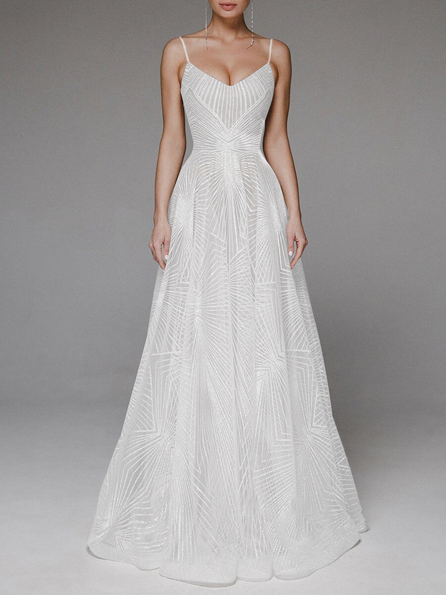 Embroidered Sling Dress Summer Luxe Maxi