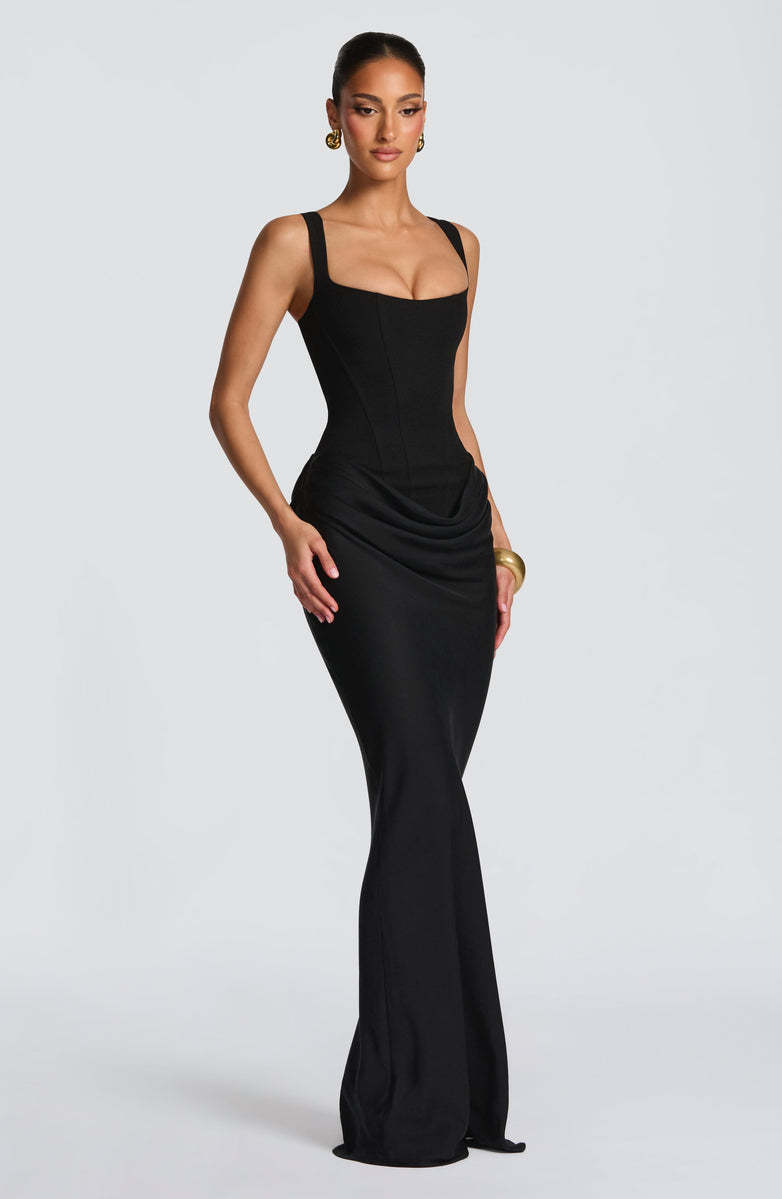Strapless Sleeveless Sheath Maxi