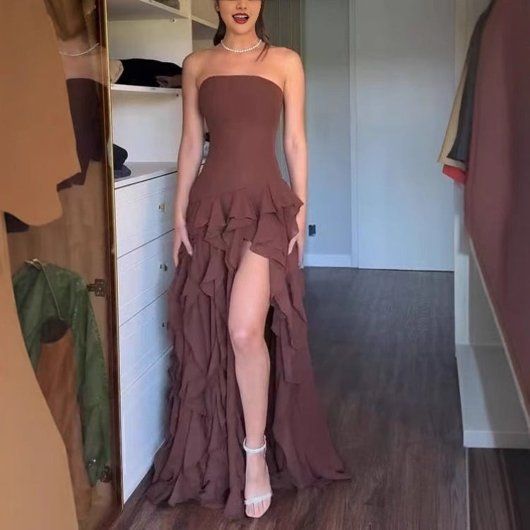 Women’s Ruffle-Trimmed Elegant Gown