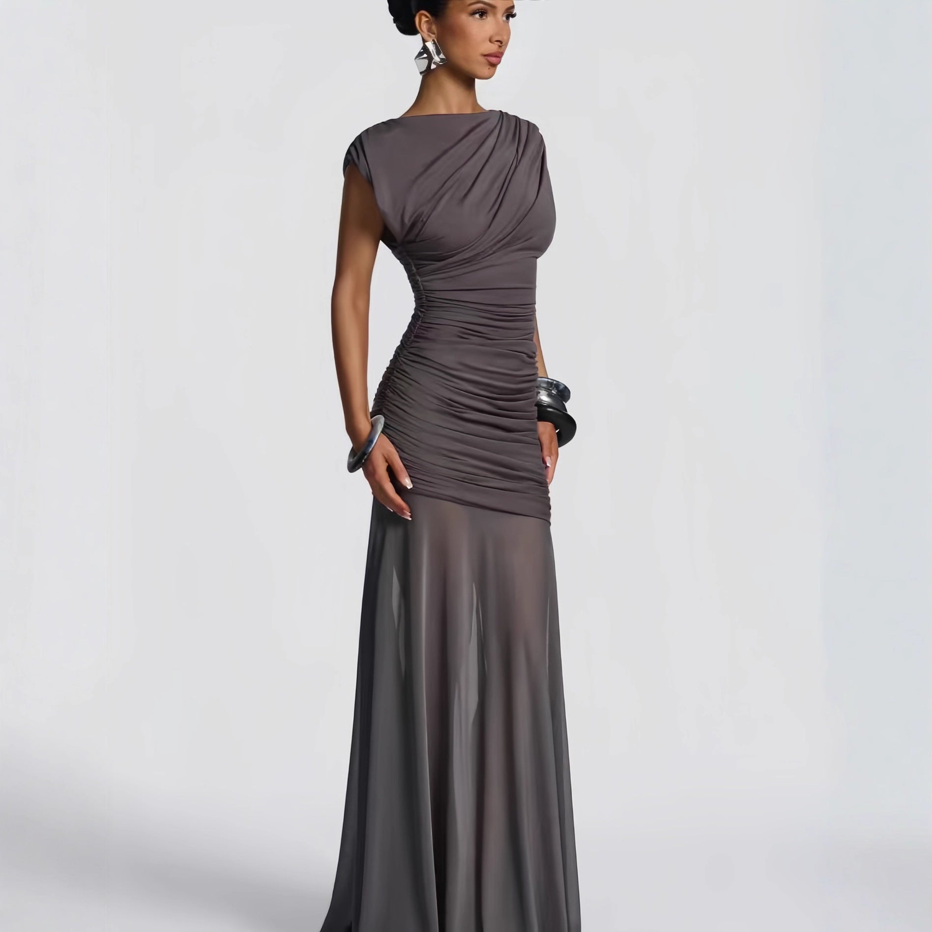 Sexy Irregular Hem Slim-Fit Dress
