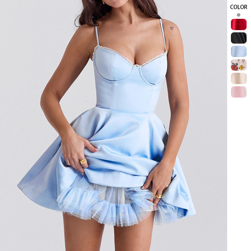 Backless Princess Pettiskirt Sling Dress