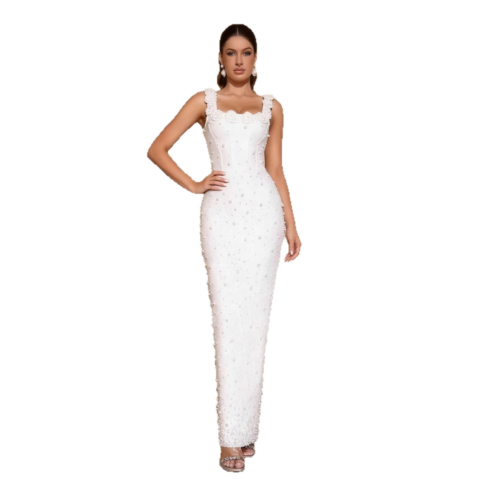 Women’s Floral Beaded Bandage Dress